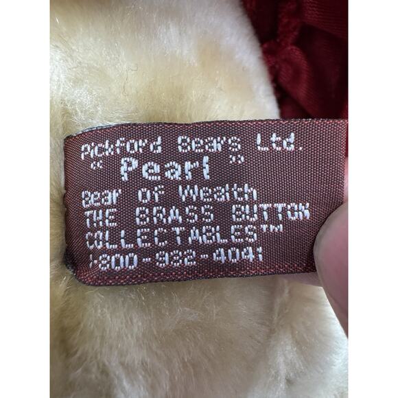 Brass Button Bears Pearl The Bear of Wealth 11” Fully Jointed - Picture 10 of 11